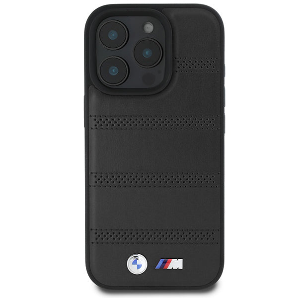 Custodia MagSafe per Apple iPhone 16 Pro, BMW, M Perforated And Stitched Line, Nera