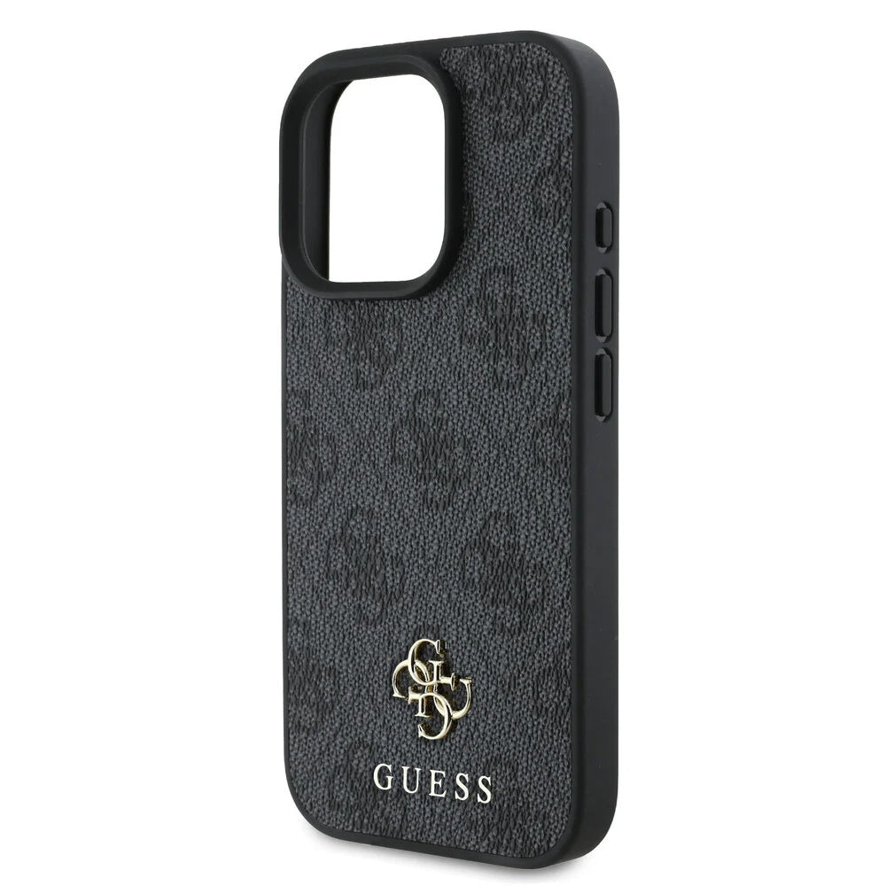 Custodia MagSafe per Apple iPhone 16 Pro, Guess, 4G Classic, Nera