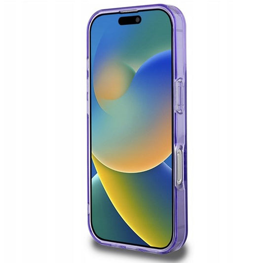 Custodia MagSafe per Apple iPhone 16 Pro, Guess, IML Flowers Wreath, Viola