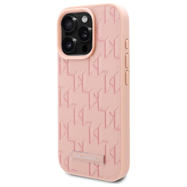 Custodia MagSafe per Apple iPhone 16 Pro, Karl Lagerfeld, Hot Stamp, Rosa