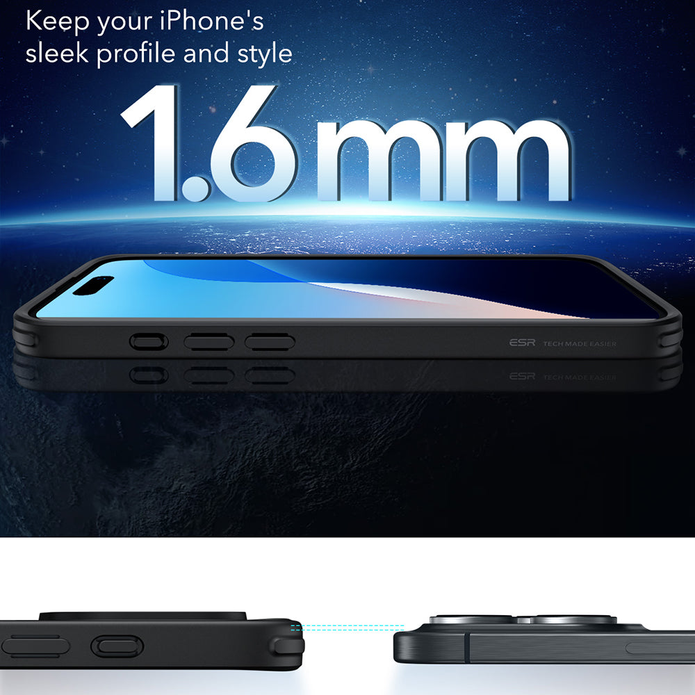 Custodia MagSafe per Apple iPhone 16 Pro Max, ESR, Classic Hybrid, Nero Satinato