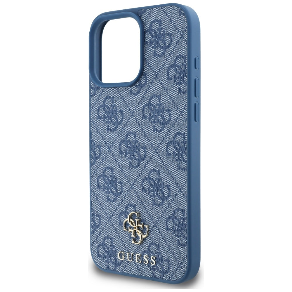 Custodia MagSafe per Apple iPhone 16 Pro Max, Guess, 4G Small and Classic Logo, Blu