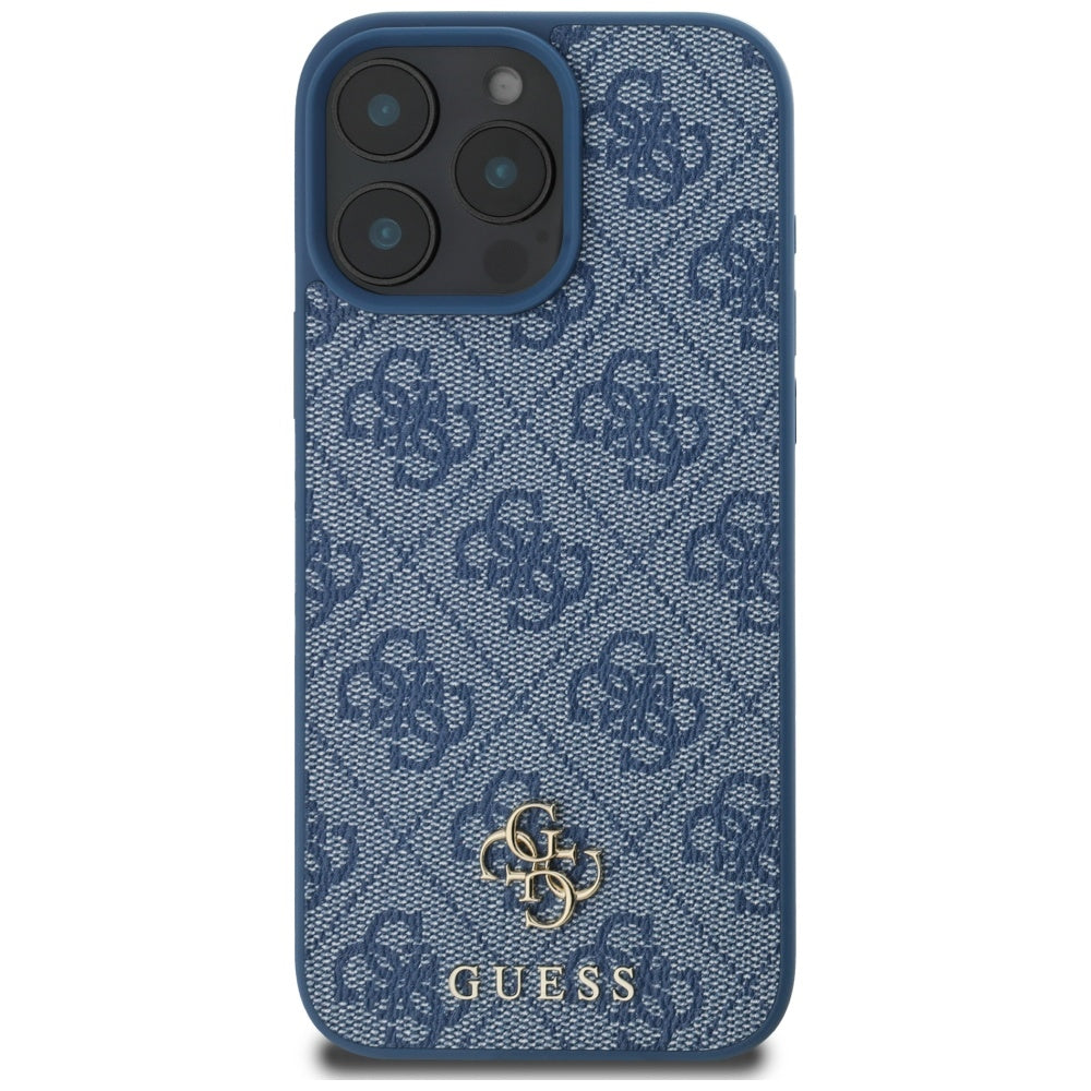 Custodia MagSafe per Apple iPhone 16 Pro Max, Guess, 4G Small and Classic Logo, Blu