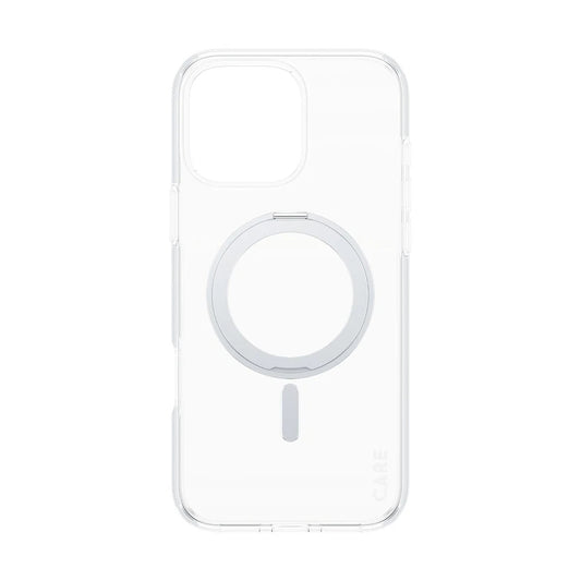 Custodia MagSafe per Apple iPhone 16 Pro Max, PanzerGlass, con Supporto Kickstand, Trasparente Argentata