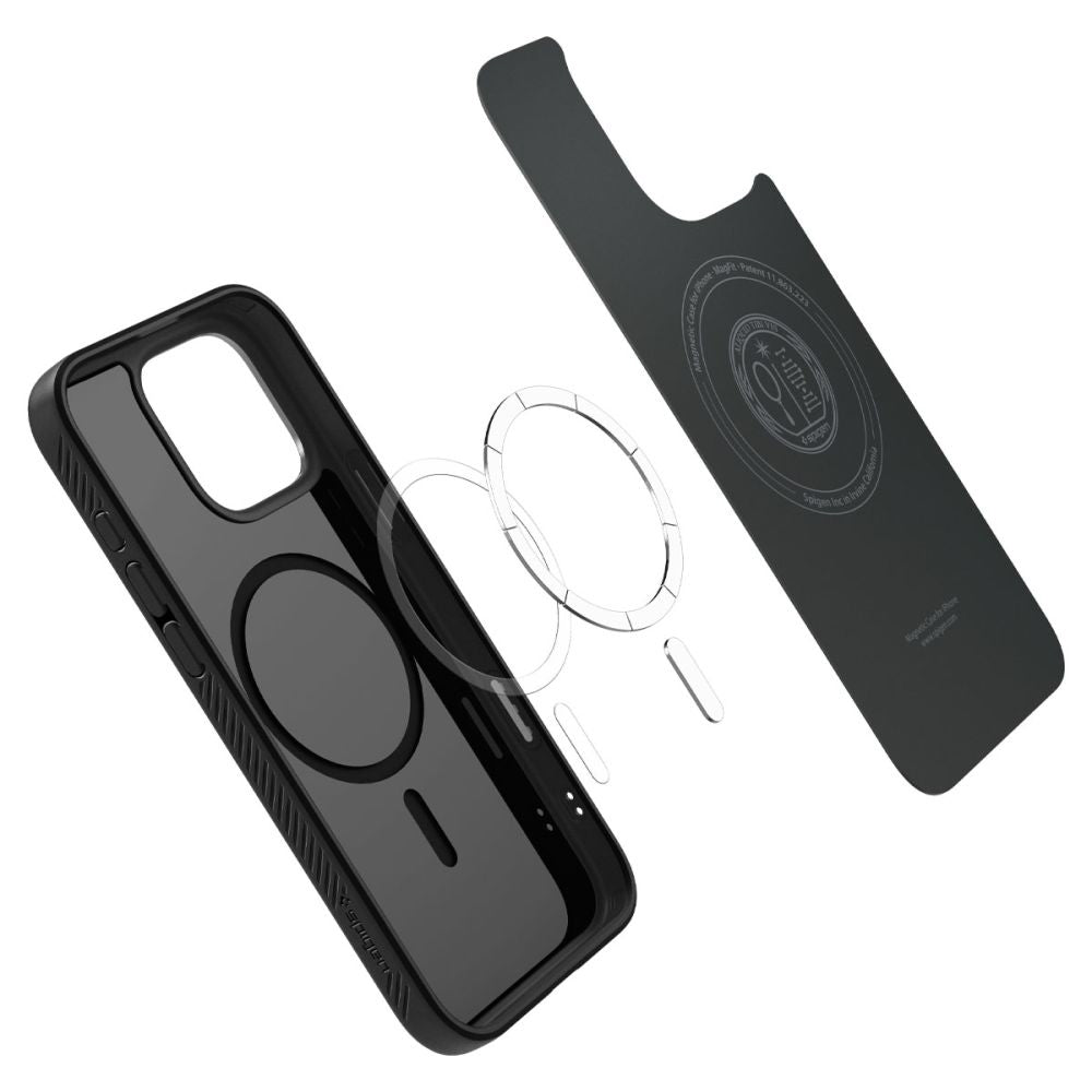 Custodia MagSafe per Apple iPhone 16 Pro Max, Spigen, Liquid Air T, Nera Opaca