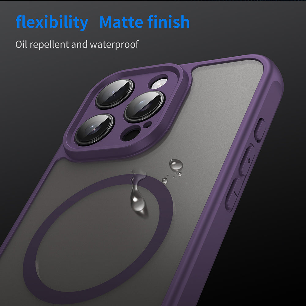 Custodia MagSafe per Apple iPhone 16 Pro Max, Techsuit, HaloFrost II, Viola