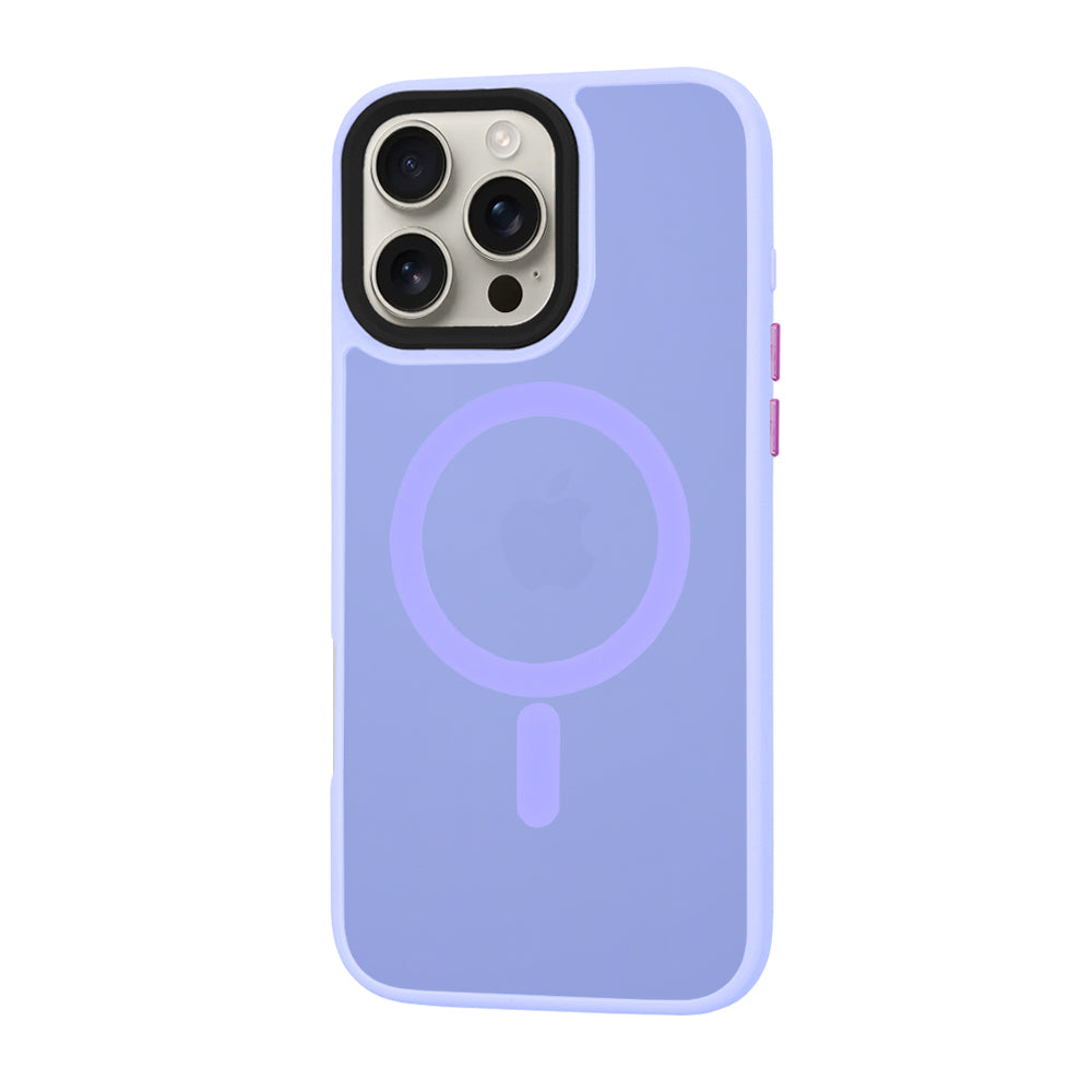 Custodia MagSafe per Apple iPhone 16 Pro Max, Techsuit, HaloFrost, Viola Chiaro