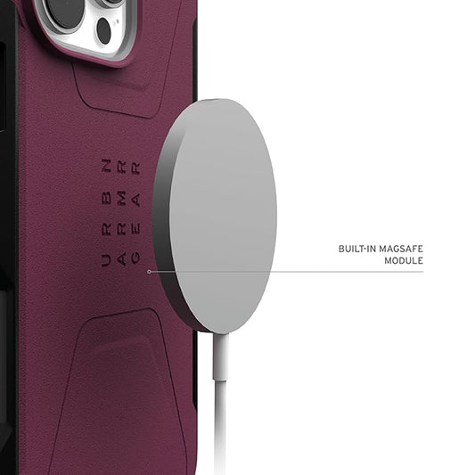 Custodia MagSafe per Apple iPhone 16 Pro Max, Urban Armor Gear, Civilian, Vinaccia