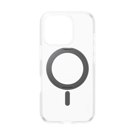 Custodia MagSafe per Apple iPhone 16 Pro, PanzerGlass, con Supporto Kickstand, Trasparente Nera