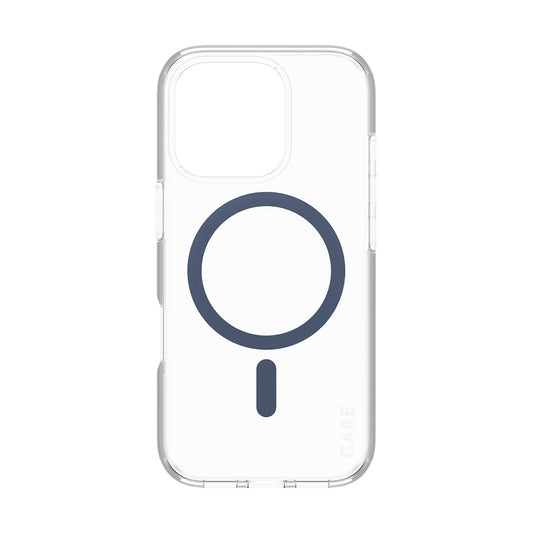 Custodia MagSafe per Apple iPhone 16 Pro, PanzerGlass, Care Urban Combat, Trasparente Blu