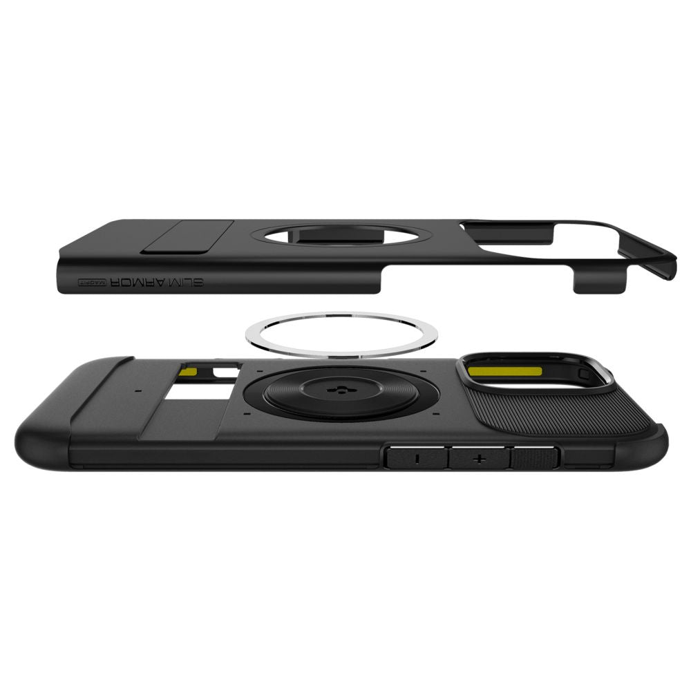 Custodia MagSafe per Apple iPhone 16 Pro, Spigen, Slim Armor, Nera ACS08164