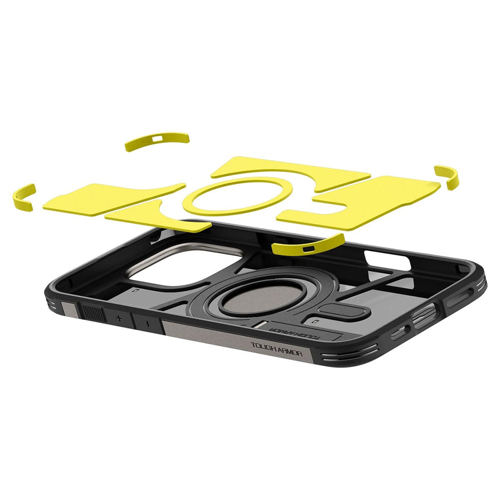 MagSafe Case for Apple iPhone 16 Pro, Spigen, Tough Armor, Gray ACS08145