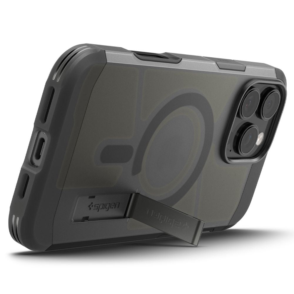 Custodia MagSafe per Apple iPhone 16 Pro, Spigen, Tough Armor, Nera Satinata ACS09072