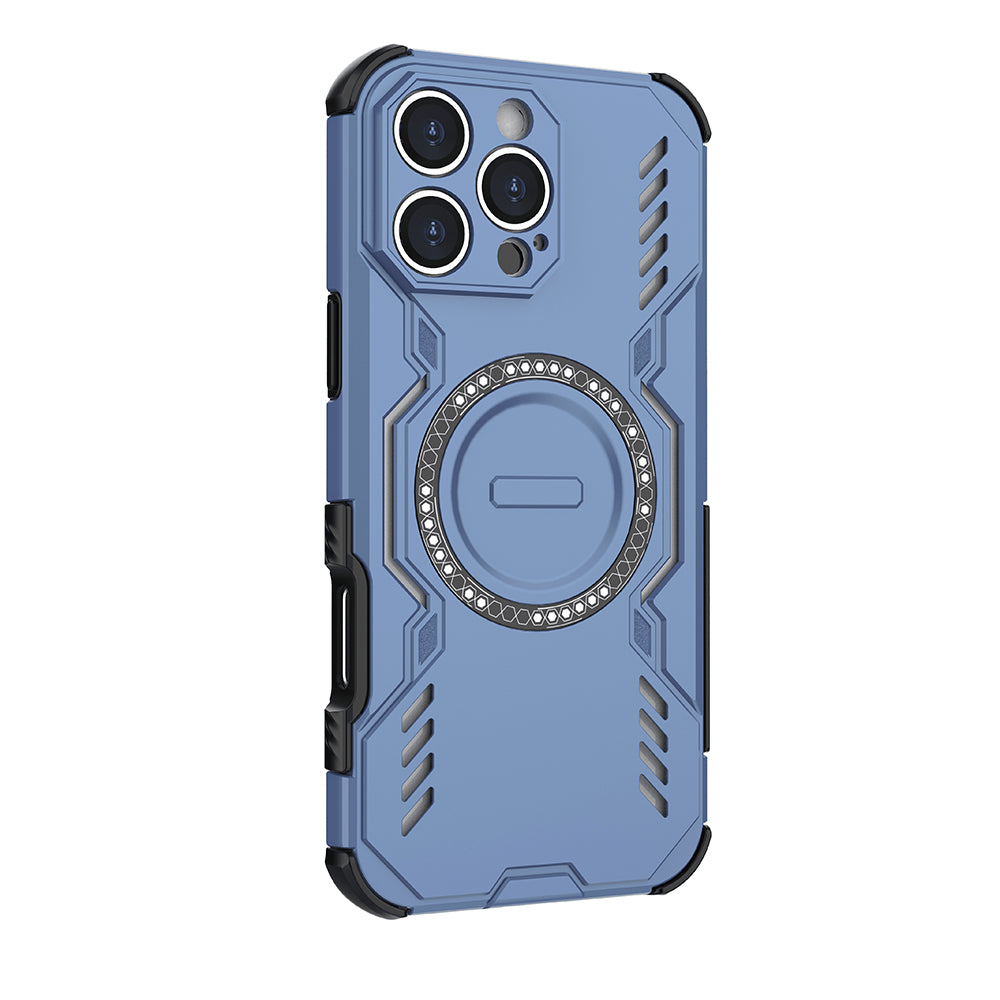 Custodia MagSafe per Apple iPhone 16 Pro, Techsuit, ArmorMag, Blu