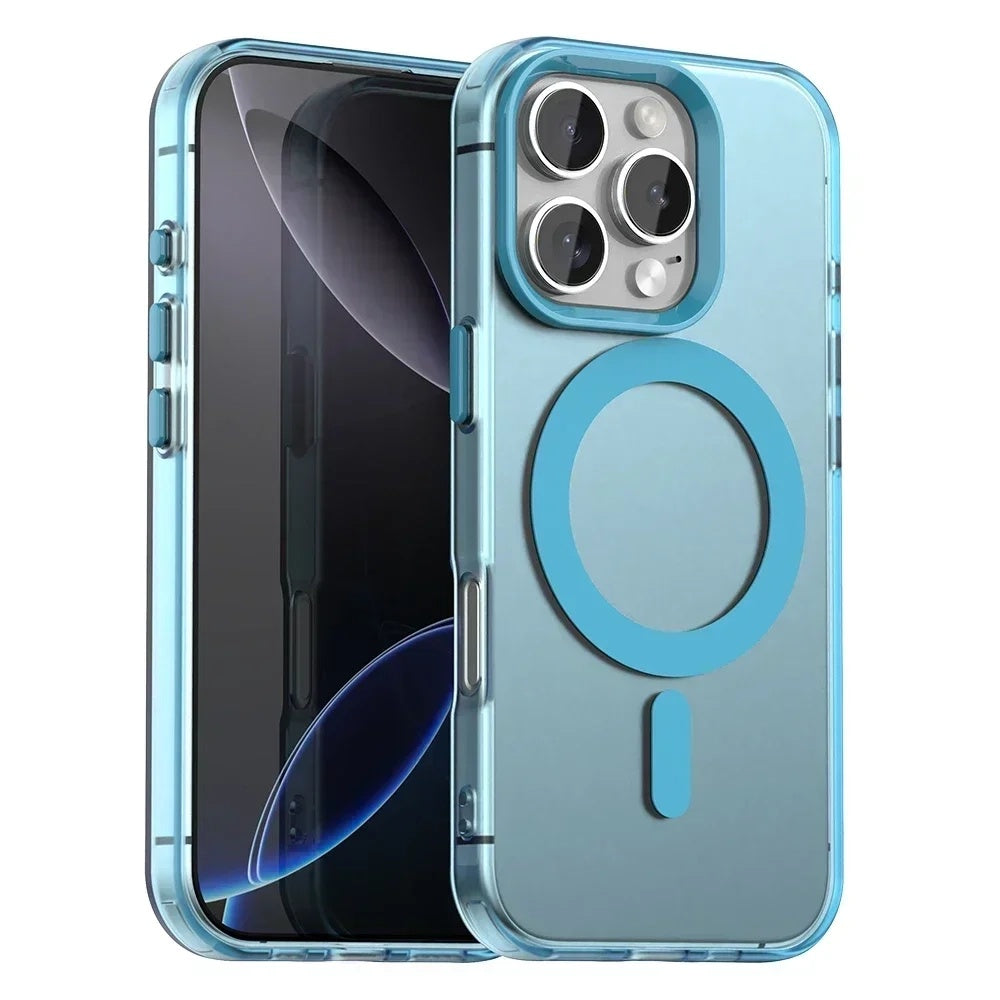 Custodia MagSafe per Apple iPhone 16 Pro, Techsuit, CandyCase, Blu