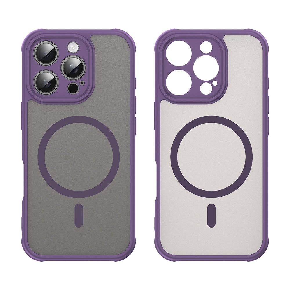 Custodia MagSafe per Apple iPhone 16 Pro, Techsuit, HaloFrost II, Viola