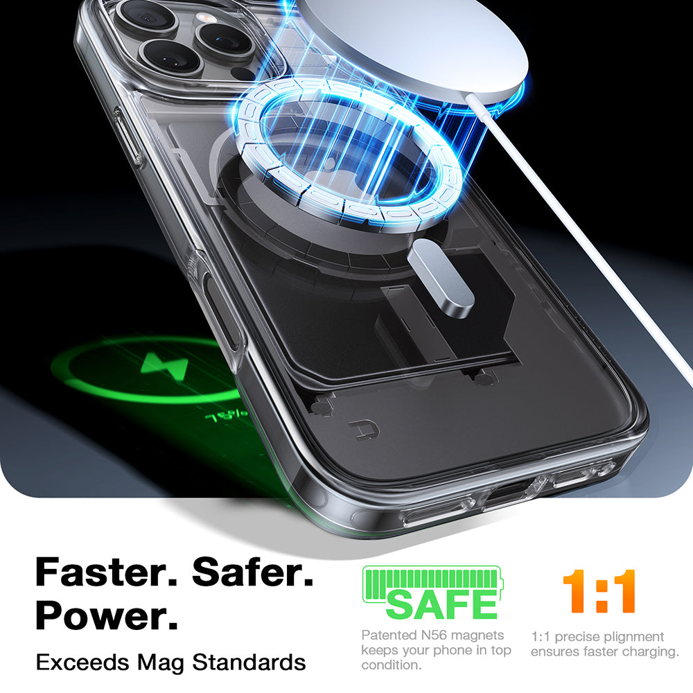 Custodia MagSafe per Apple iPhone 16 Pro, Torras, Diamond, Trasparente