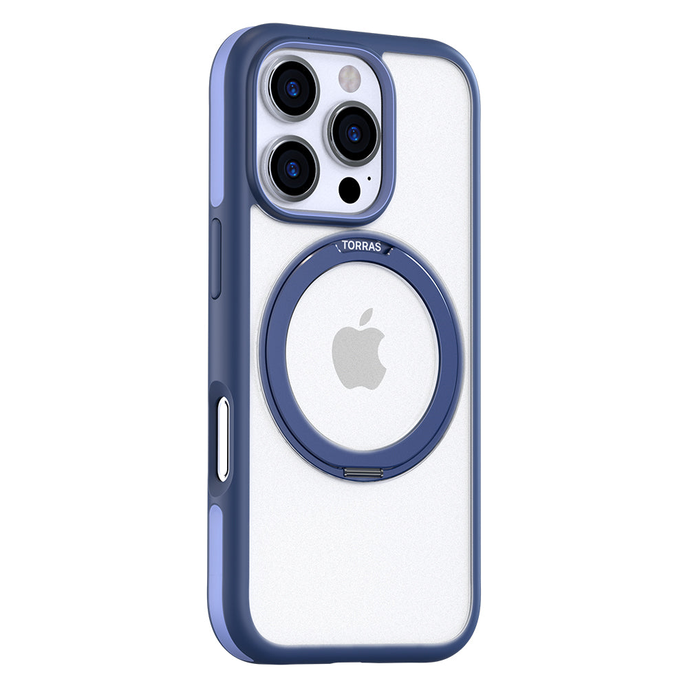 Custodia MagSafe per Apple iPhone 16 Pro, Torras, Ostand R Fusion, Blu Navy