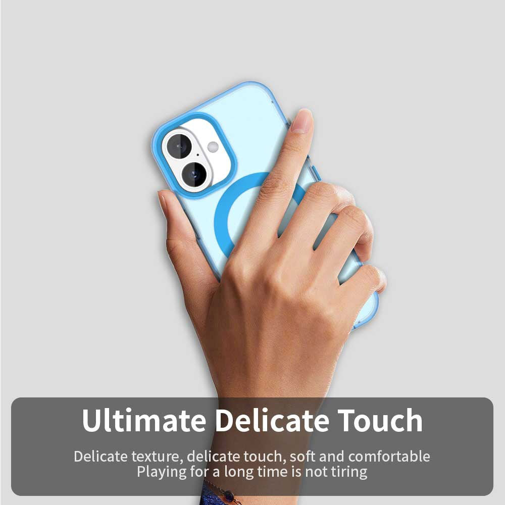Custodia MagSafe per Apple iPhone 16, Techsuit, CandyCase, Blu