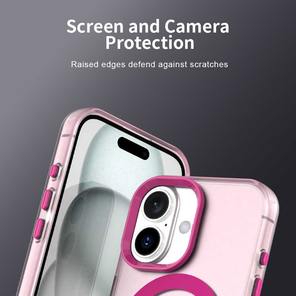 Custodia MagSafe per Apple iPhone 16, Techsuit, CandyCase, Rosa
