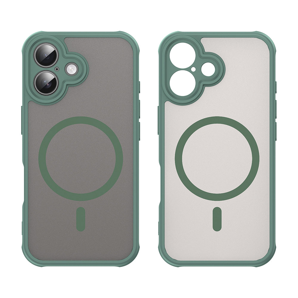 Custodia MagSafe per Apple iPhone 16, Techsuit, HaloFrost II, Verde