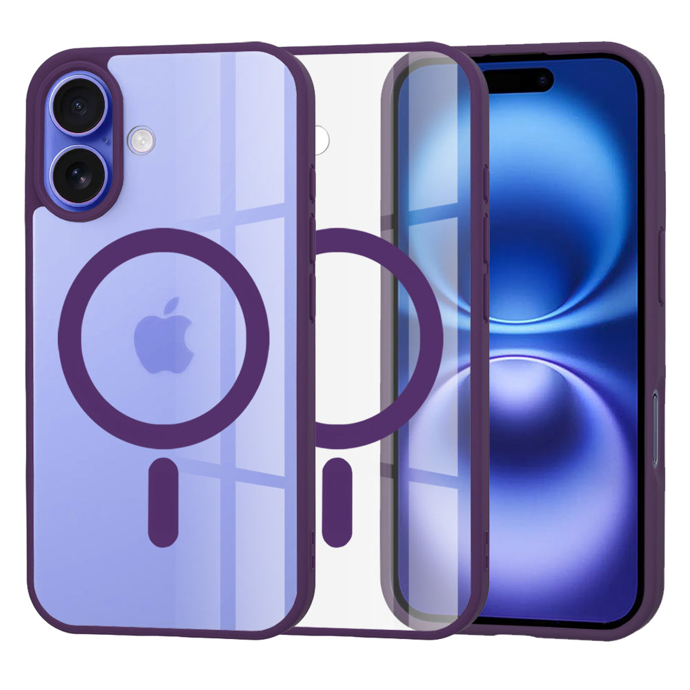 Custodia MagSafe per Apple iPhone 16, Techsuit, Pro, Viola