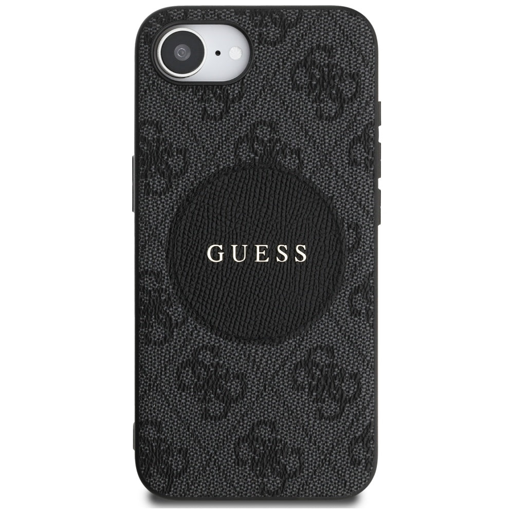 Custodia MagSafe per Apple iPhone 17e / 16e, Guess, 4G Circle Classic Logo, Marrone