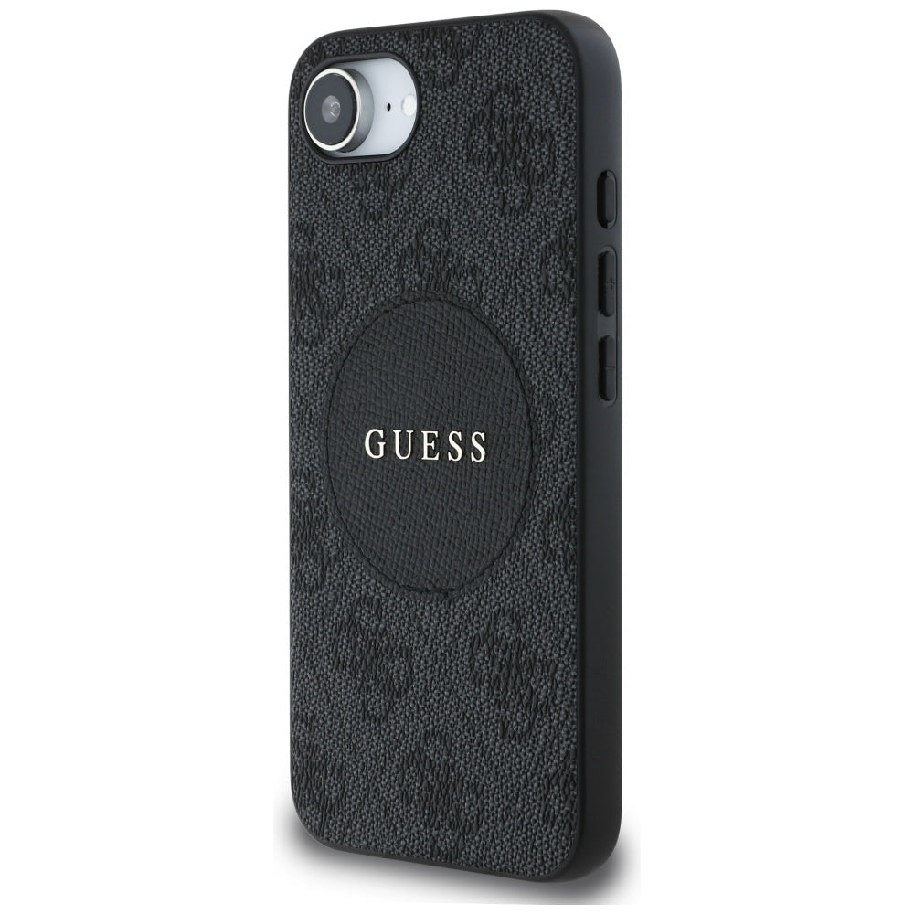 Custodia MagSafe per Apple iPhone 17e / 16e, Guess, 4G Circle Classic Logo, Marrone