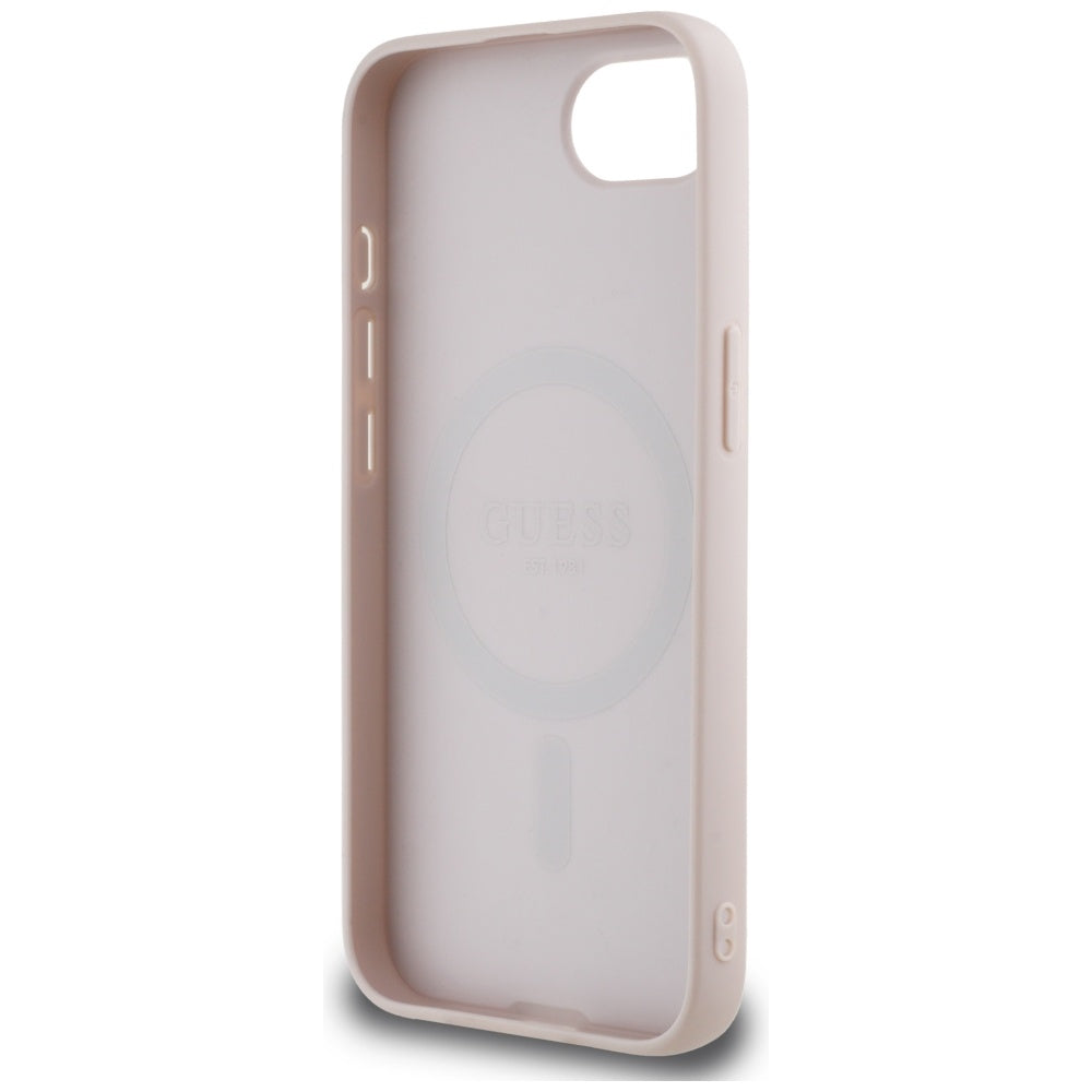 Custodia MagSafe per Apple iPhone 17e / 16e, Guess, 4G Circle Classic Logo, Rosa