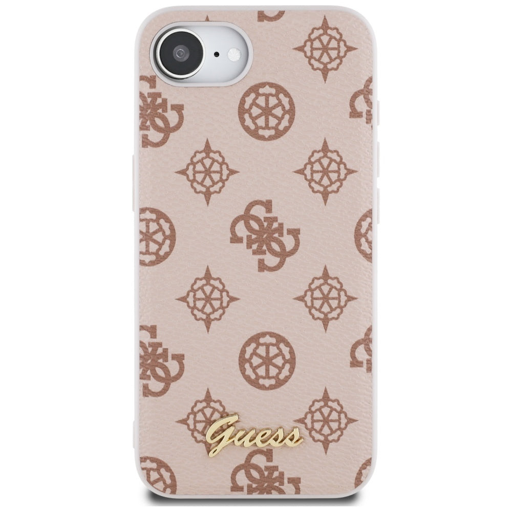 Custodia MagSafe per Apple iPhone 17e / 16e, Guess, Peony Script, Marrone
