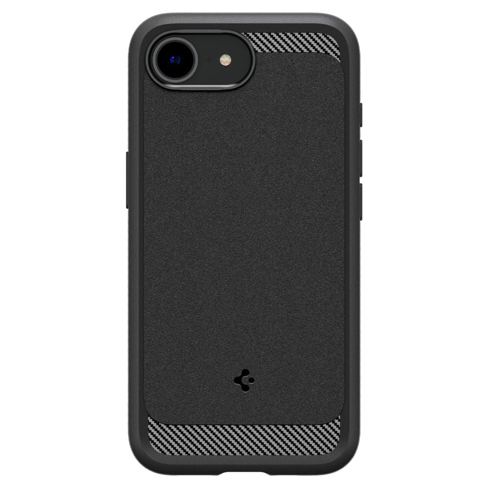 Custodia MagSafe per Apple iPhone 17e / 16e, Spigen, Rugged Armor, Nero Opaco ACS09152