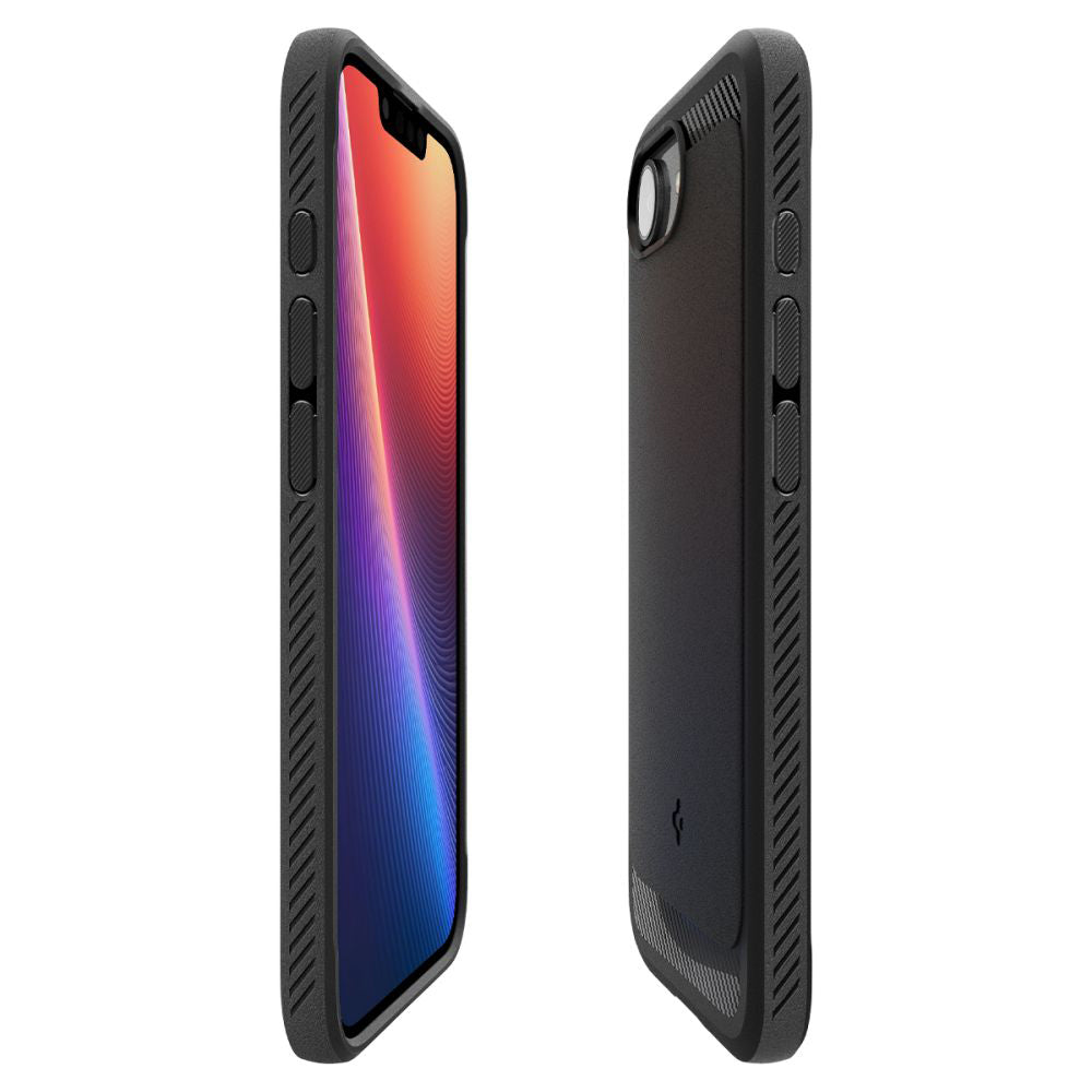 Custodia MagSafe per Apple iPhone 17e / 16e, Spigen, Rugged Armor, Nero Opaco ACS09152