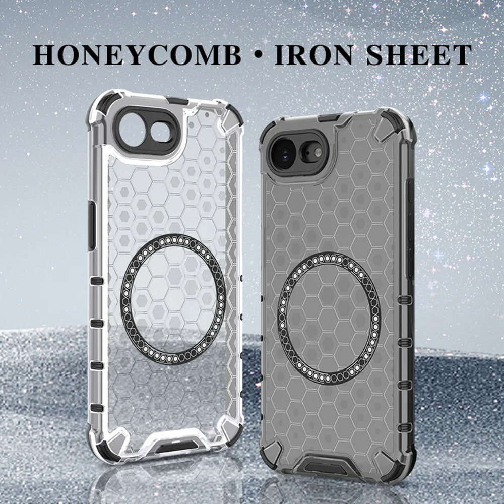 Custodia MagSafe per Apple iPhone 17e / 16e, Techsuit, HoneyComb Shield, Bianca