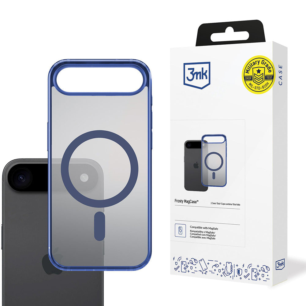 Custodia MagSafe per Apple iPhone 17 Air, 3MK, Frosty MagCase, Blu