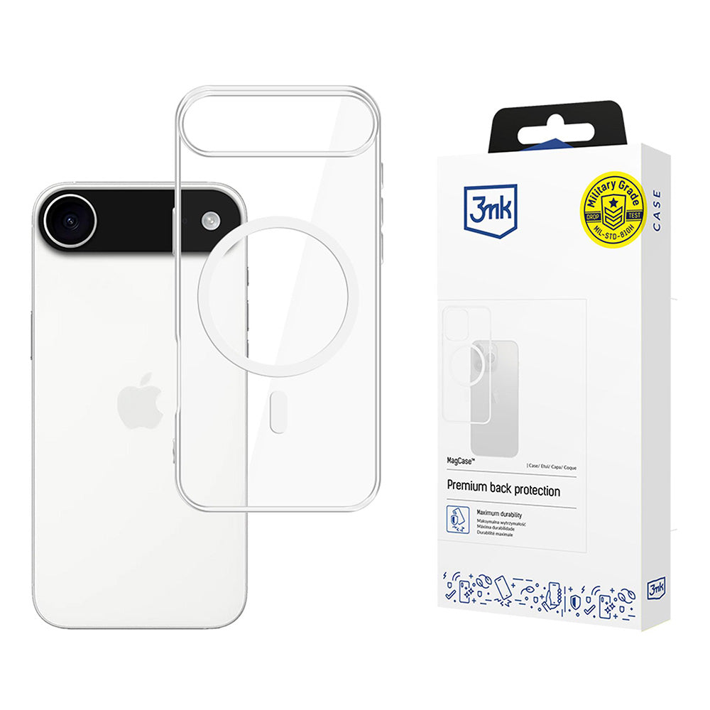 Custodia MagSafe per Apple iPhone 17 Air, 3MK, MagCase, Trasparente