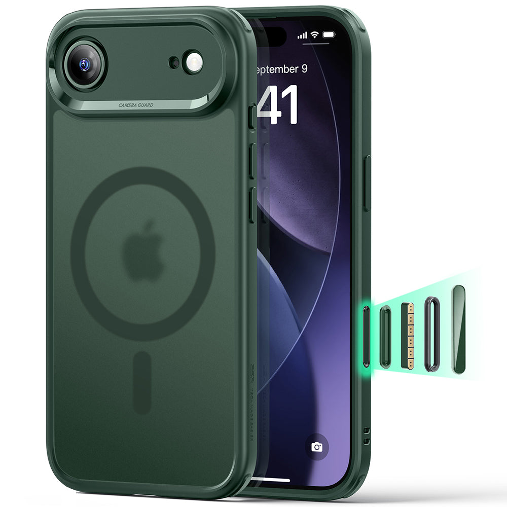 Custodia MagSafe per Apple iPhone 17 Air, ESR, Classic Hybrid, Verde Satinato