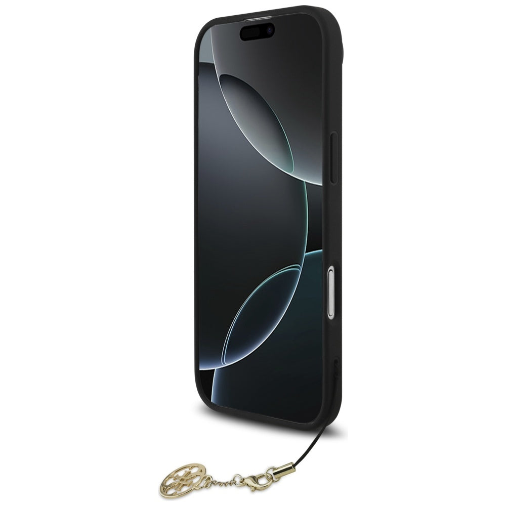Custodia MagSafe per Apple iPhone 17 Air, Guess, 4G Charm Cradle, Nera