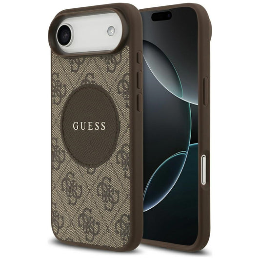 Custodia MagSafe per Apple iPhone 17 Air, Guess, 4G Circle Classic Logo, Marrone