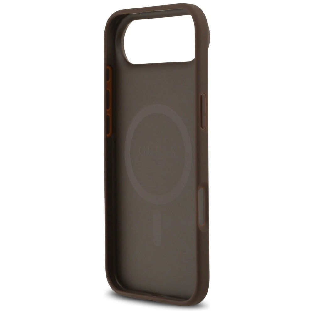 Custodia MagSafe per Apple iPhone 17 Air, Guess, 4G Circle Classic Logo, Marrone