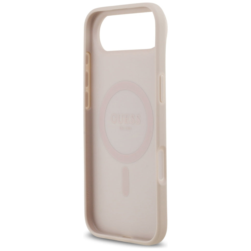 Custodia MagSafe per Apple iPhone 17 Air, Guess, 4G Circle Classic Logo, Rosa