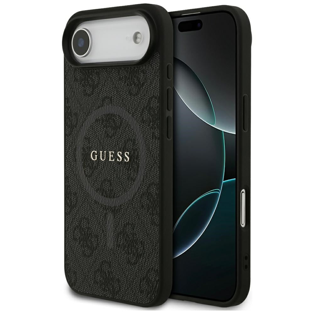 Custodia MagSafe per Apple iPhone 17 Air, Guess, 4G Ring Classic Logo, Nera