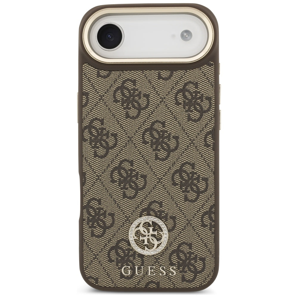 Custodia MagSafe per Apple iPhone 17 Air, Guess, 4G Strass Logo, Marrone