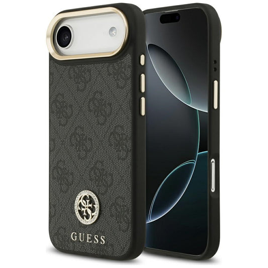 Custodia MagSafe per Apple iPhone 17 Air, Guess, 4G Strass Logo, Nera