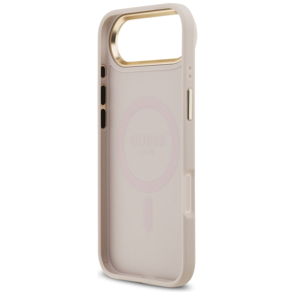 MagSafe Case for Apple iPhone 17 Air, Guess, 4G Strass Logo, Pink