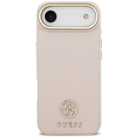 Custodia MagSafe per Apple iPhone 17 Air, Guess, Grained Strass Logo, Rosa