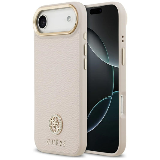 Custodia MagSafe per Apple iPhone 17 Air, Guess, Grained Strass Logo, Rosa