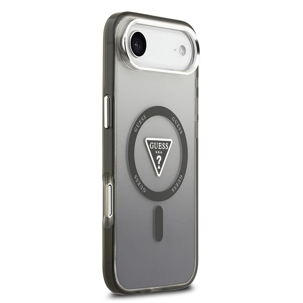 Custodia MagSafe per Apple iPhone 17 Air, Guess, Logo Triangolo Gradiente IML, Nera