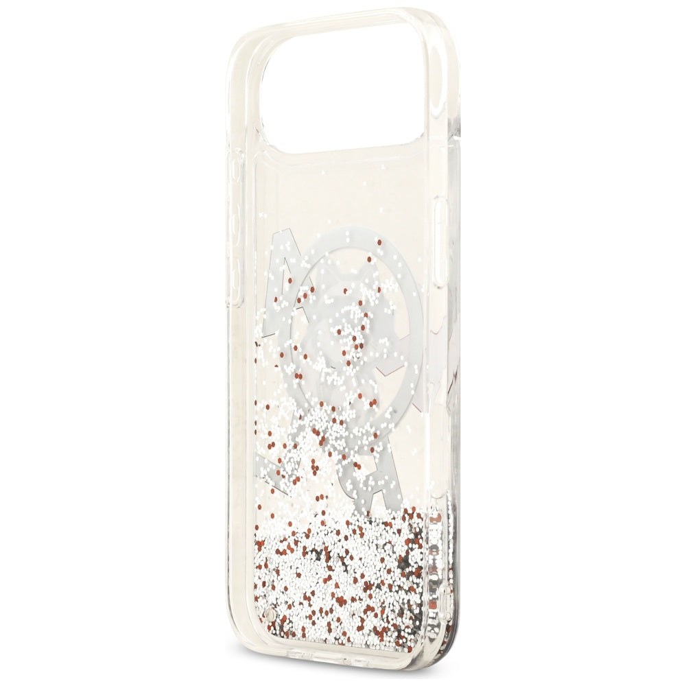 Custodia MagSafe per Apple iPhone 17 Air, Karl Lagerfeld, Liquid Glitter Choupette Logo, Trasparente