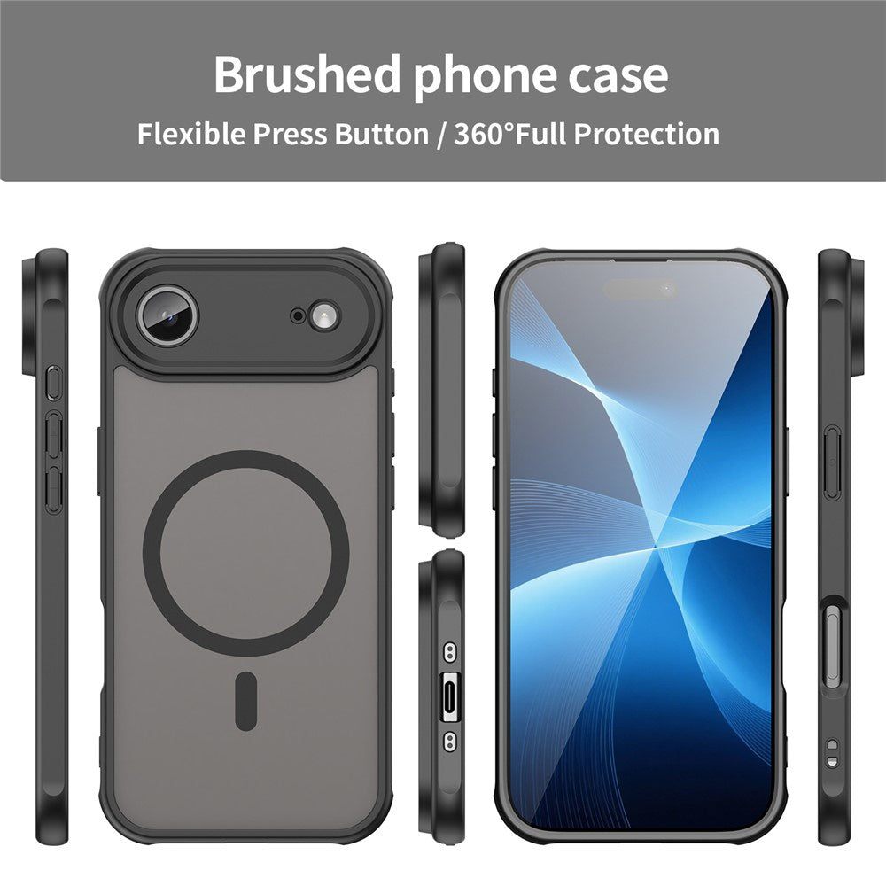 Custodia MagSafe per Apple iPhone 17 Air, Techsuit, HaloFrost II, Nera