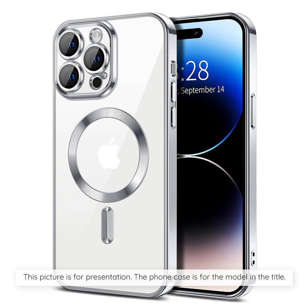 Custodia MagSafe per Apple iPhone 17 Air, Techsuit, Luxury Crystal, Argento